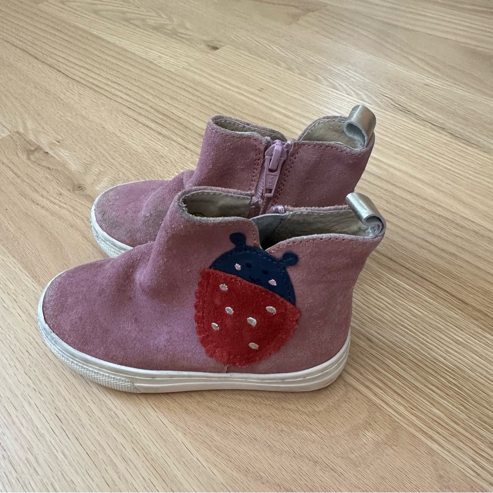 Mini Boden Pink Ladybug Kids Shoes 25/9